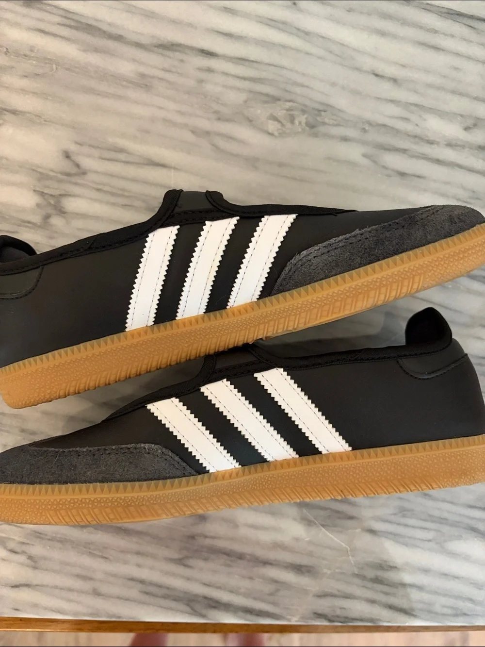 adidas Kids Samba Mary-Jane Sneakers - Black/Gray/White - Picture 8 of 9